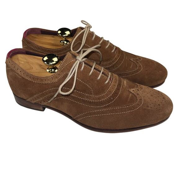 Ted Baker London Oalvinn Brown Suede Oxford Brogue Wingtip Shoes Mens Size 9 main image 3